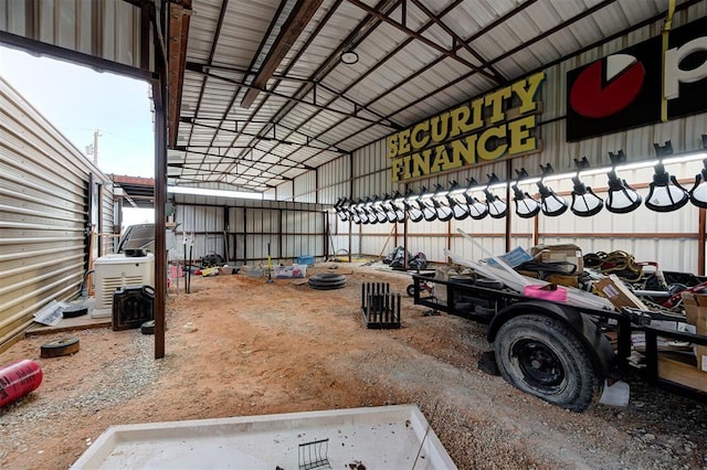 garage featuring central AC