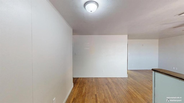 empty room featuring light wood-type flooring