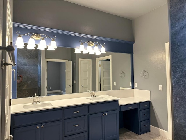 bathroom with vanity