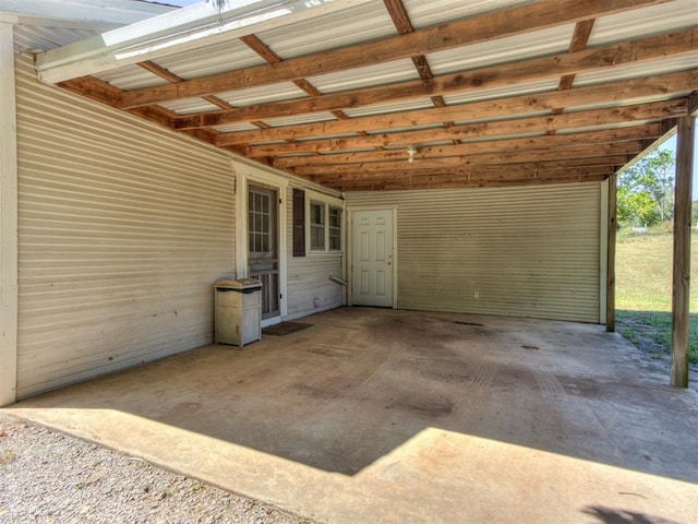 view of patio / terrace with a carport