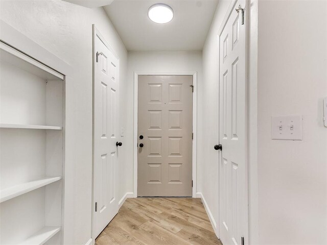 entryway featuring light wood-type flooring