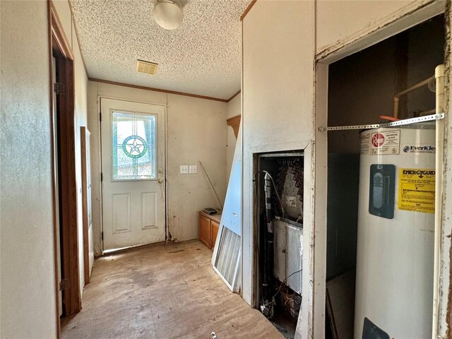 interior space featuring water heater