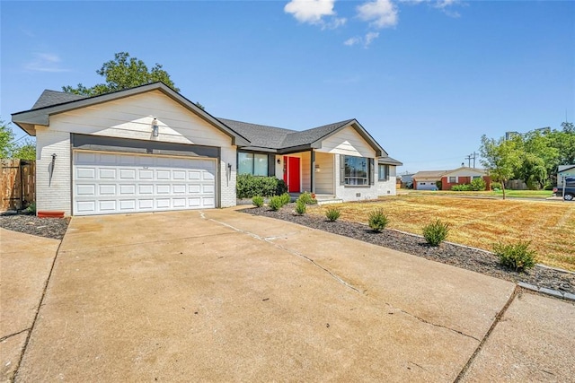 ranch-style house with a garage