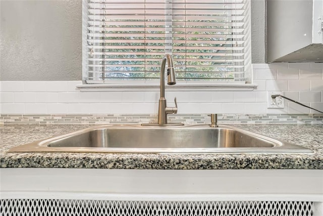 details with backsplash and sink