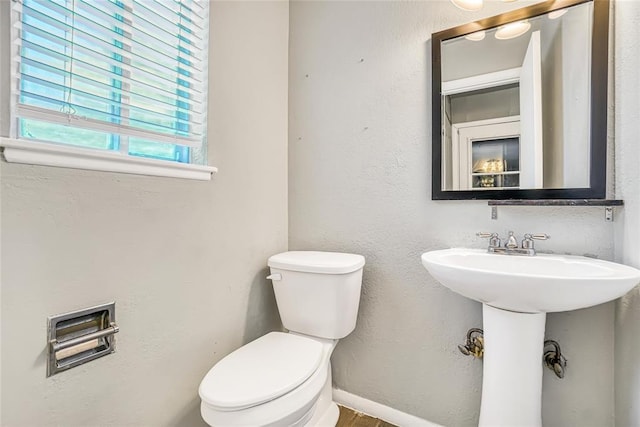 bathroom with toilet and sink