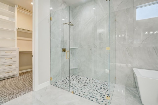 bathroom with an enclosed shower