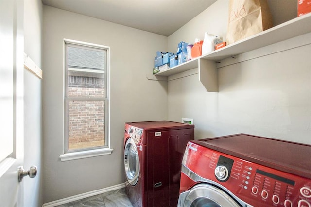 laundry area with separate washer and dryer