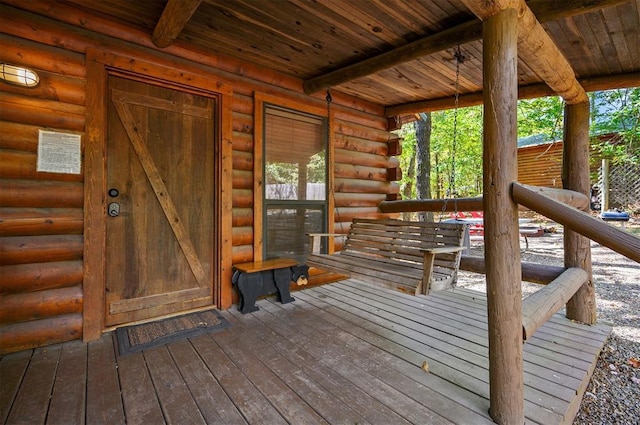 130 Wildwood Trl, Broken Bow, OK 74728 - view of wooden deck