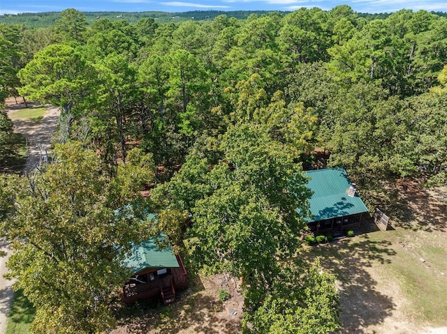 130 Wildwood Trl, Broken Bow, OK 74728 - view from above of property featuring a forest