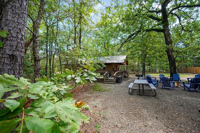 130 Wildwood Trl, Broken Bow, OK 74728 - view of yard featuring a deck