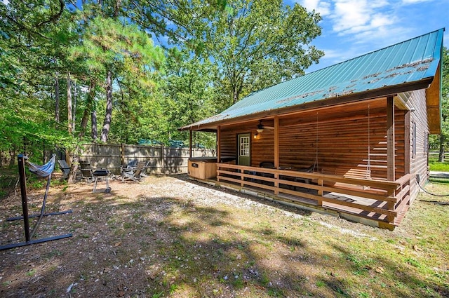 183 Pine Meadow Ln, Broken Bow, OK 74728 - view of yard featuring ceiling fan