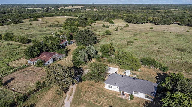 aerial view featuring a rural view