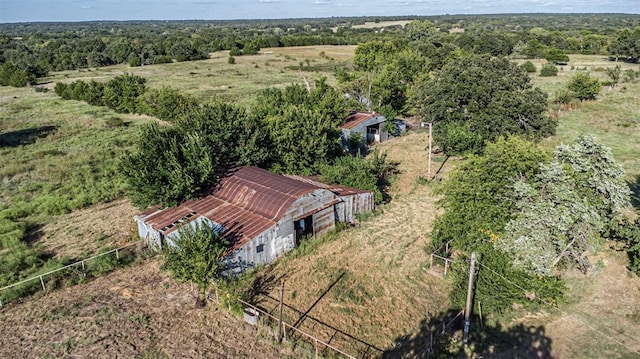 bird's eye view with a rural view