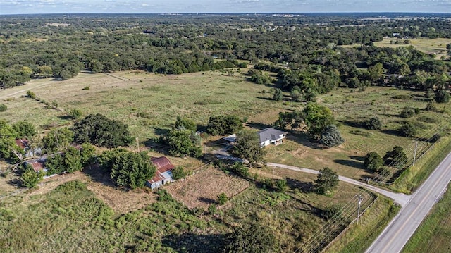 bird's eye view featuring a rural view