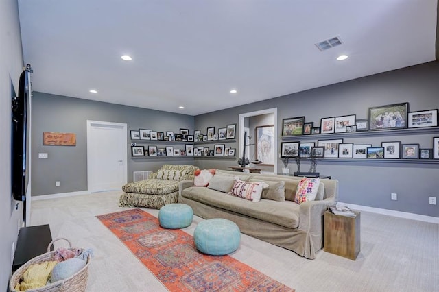 view of carpeted living room