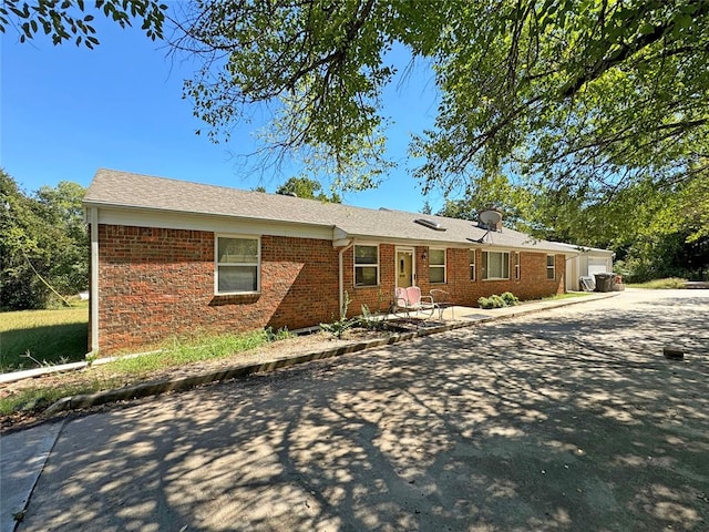 view of single story home