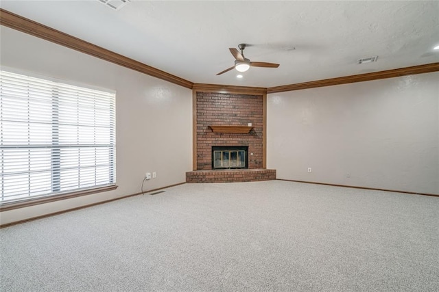 unfurnished living room featuring carpet flooring