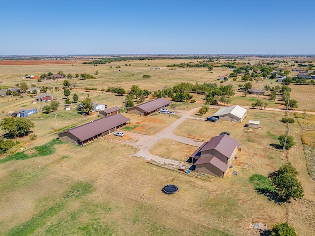 bird's eye view with a rural view