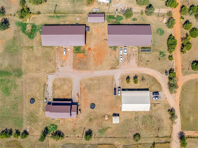 bird's eye view with a rural view