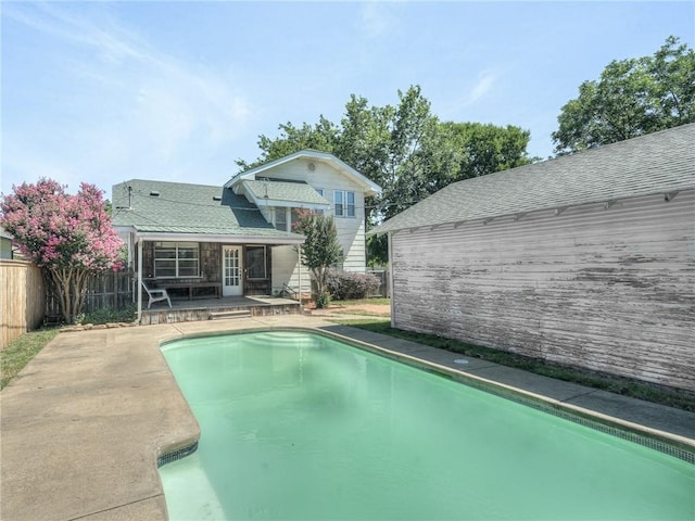 view of pool featuring a patio area