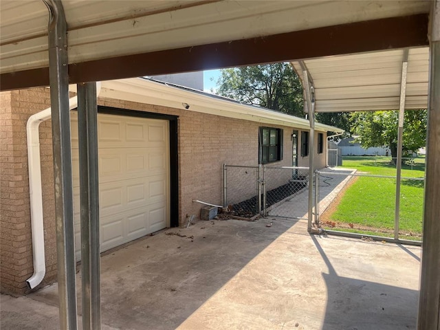 view of side of home with a yard