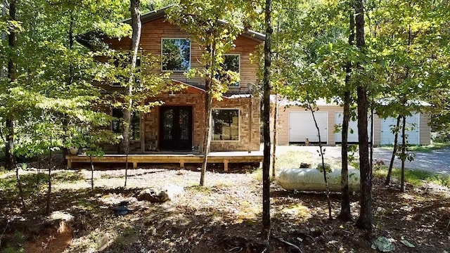 exterior space with french doors