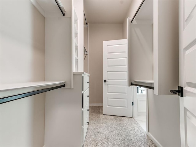 view of walk in closet