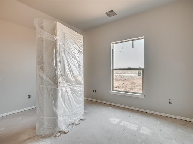 empty room with concrete floors