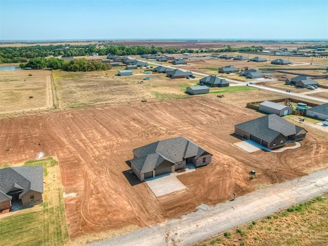 drone / aerial view with a rural view