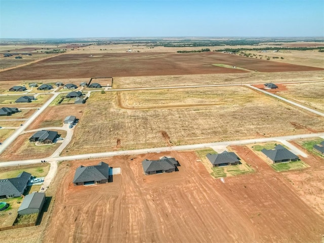 drone / aerial view with a rural view