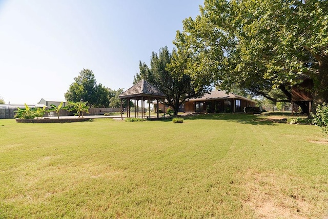 view of yard featuring a gazebo