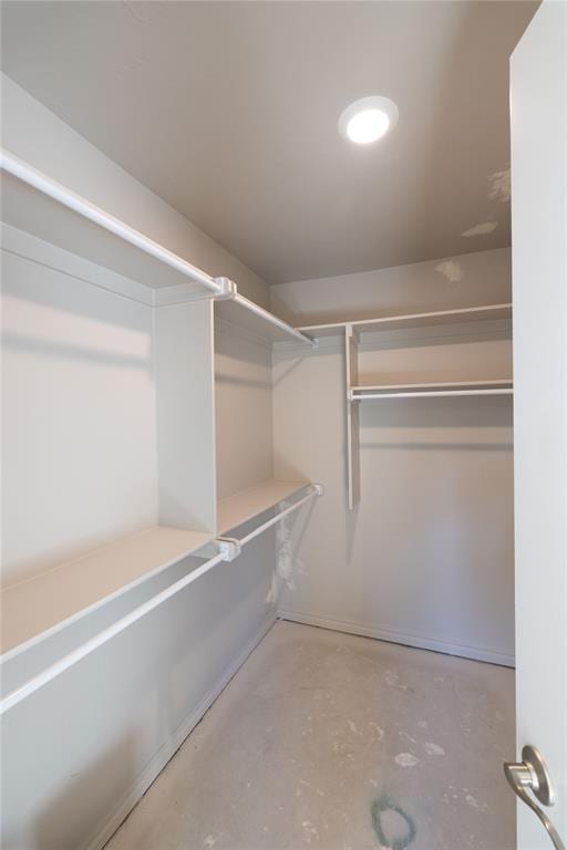 view of walk in closet