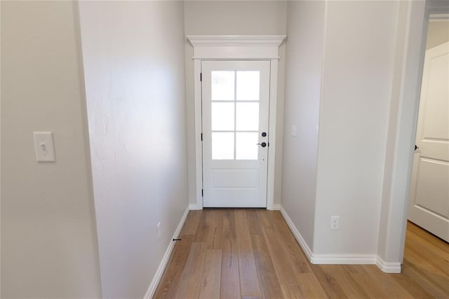 entryway featuring light hardwood / wood-style floors