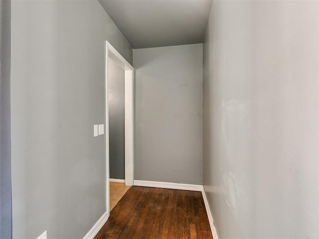 hall featuring wood-type flooring