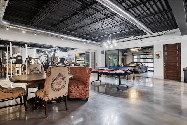 interior space featuring concrete flooring