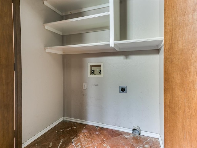 laundry room featuring electric dryer hookup and hookup for a washing machine