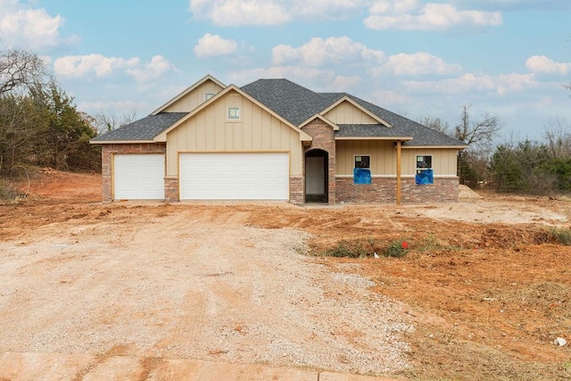 craftsman inspired home with a garage