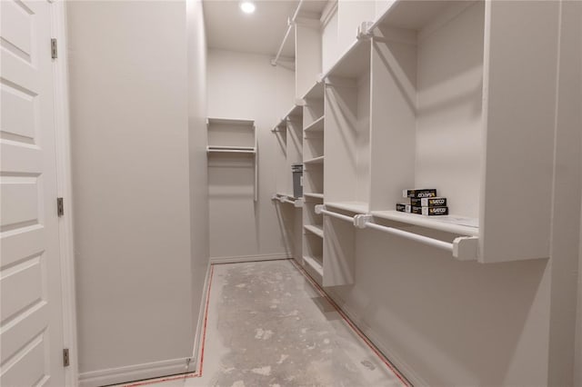 view of walk in closet