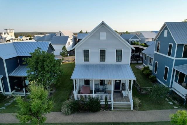 view of front of home with covered porch