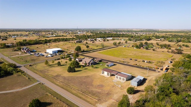 bird's eye view featuring a rural view