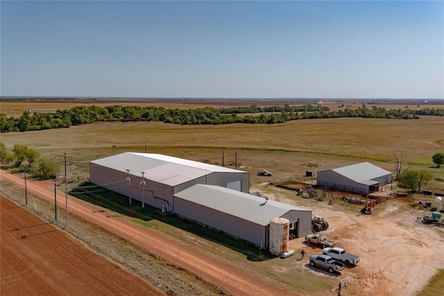 bird's eye view with a rural view