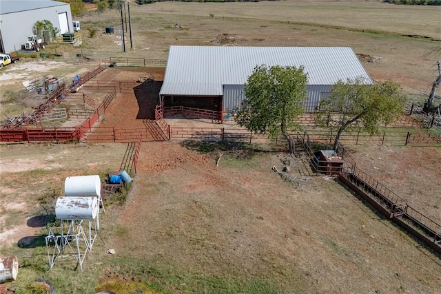 drone / aerial view featuring a rural view