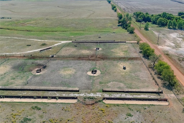 aerial view featuring a rural view