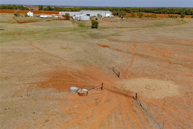 drone / aerial view with a rural view