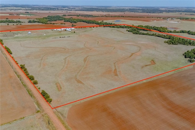 aerial view featuring a rural view