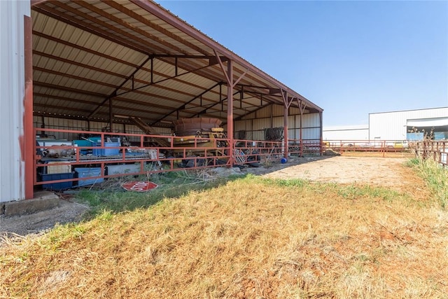 view of horse barn