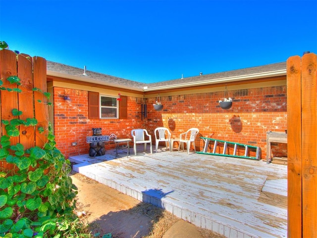 view of patio with a deck