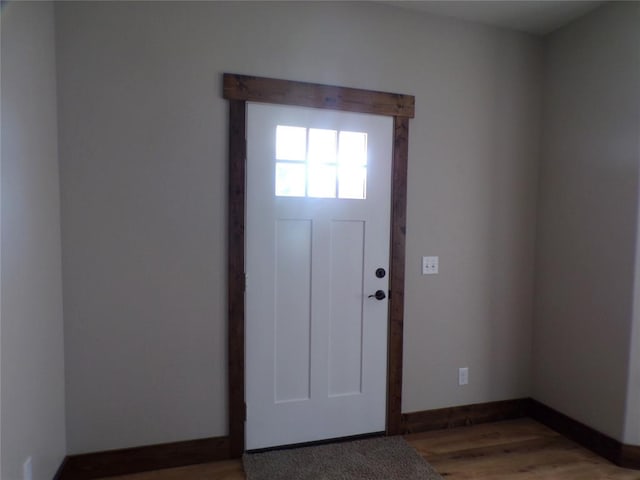 foyer featuring hardwood / wood-style flooring