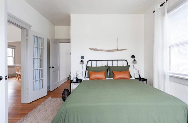 bedroom featuring hardwood / wood-style flooring