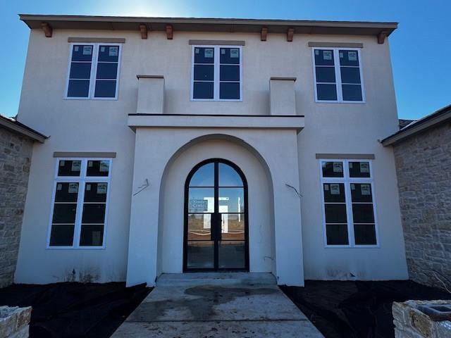 entrance to property with french doors